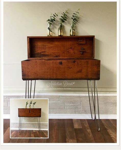 antique wooden box with metal legs|Antique Wood And Metal Box .